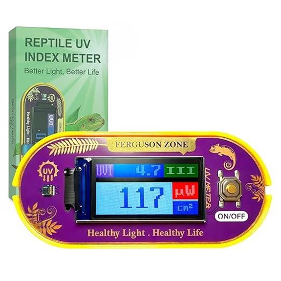 Reptile UVB/UVA Light Meter with Battery