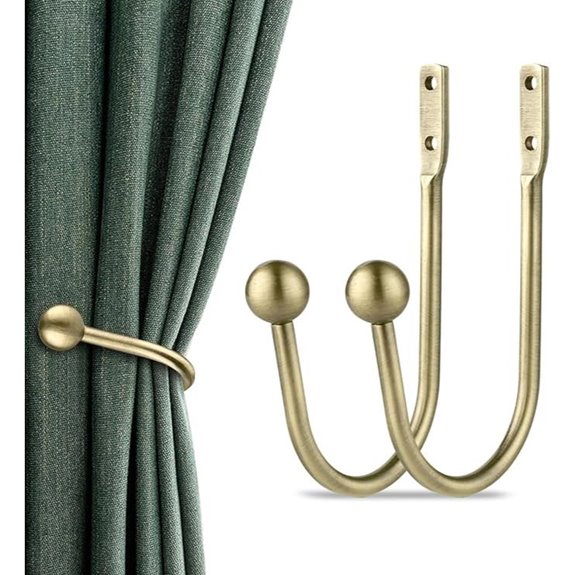 Retro Wall-Mounted Curtain Holdbacks (2 Pack)