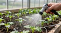 small greenhouse misting setup