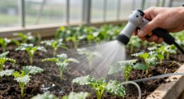 small greenhouse misting setup