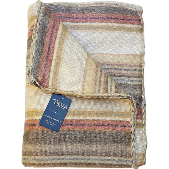 Alpaca Wool Throw Blanket Soft Lightweight Hypoallergenic