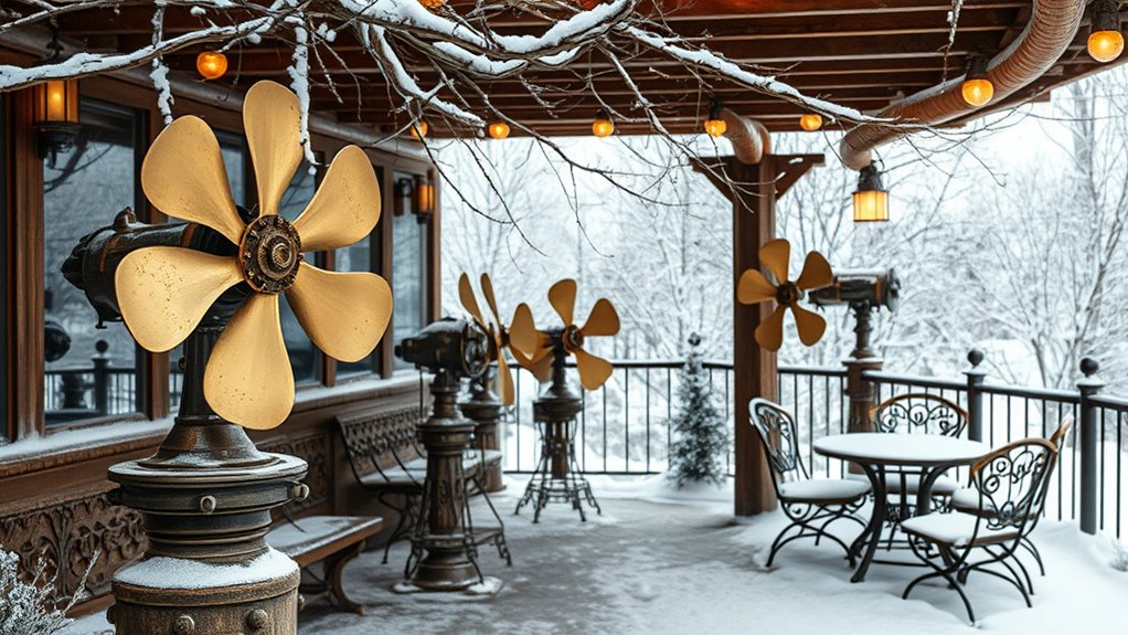 steampunk winter outdoor retreat
