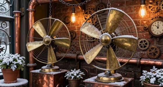 steampunk winter patio decor