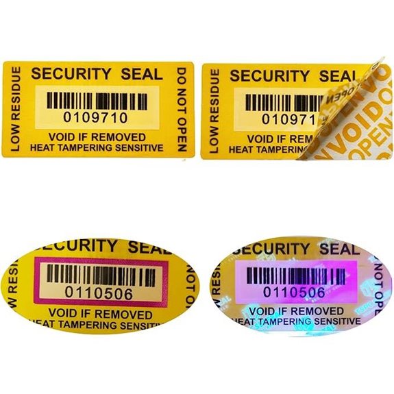 Tamper-Evident Fluorescent Sticker Labels 100pcs