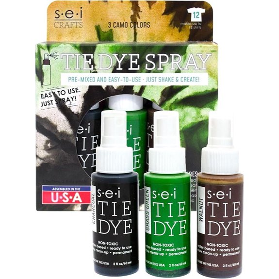 Camo Tie Dye Kit 3-Pack: Spray Fabric Dyes