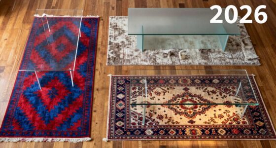 top glass rug displays