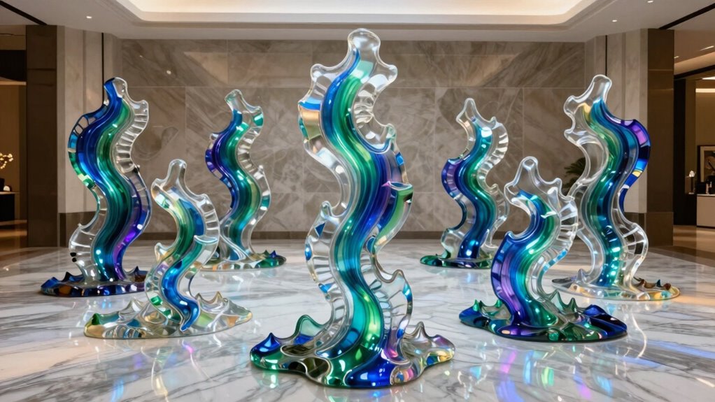 top glass sculpture rugs