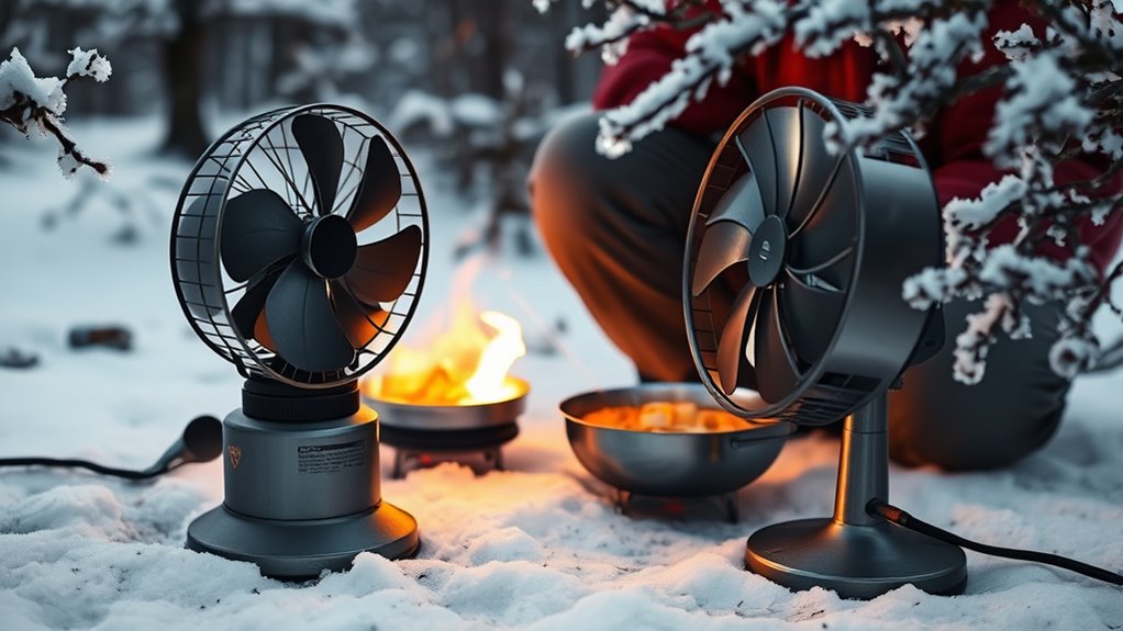 usb fan aids outdoor cooking