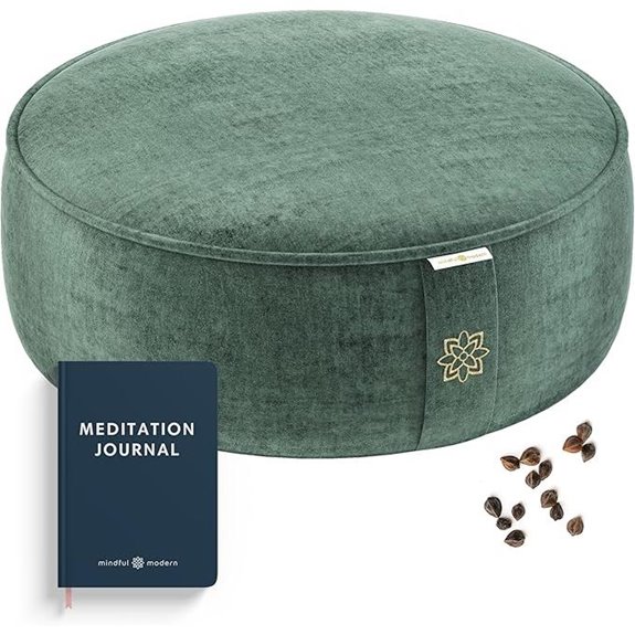 Mindful Modern Velvet Meditation Cushion with Removable Cover