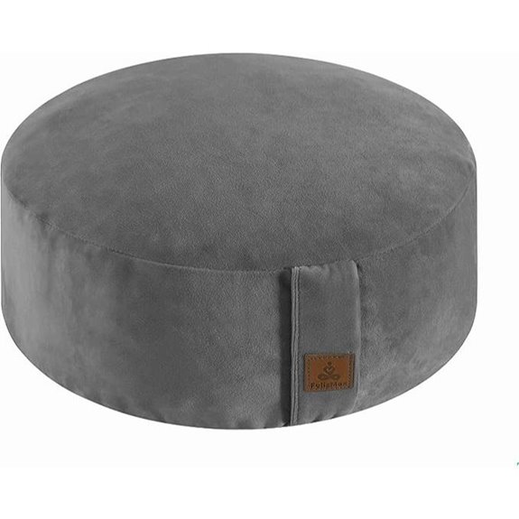 Round Velvet Meditation Pillow with Organic Cover