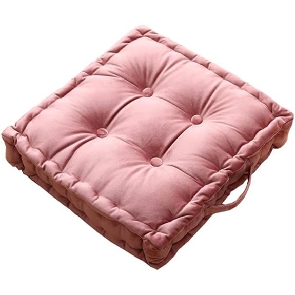 VCTOPS Square Velvet Chair Cushion with Handle