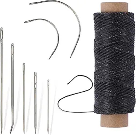 55Yards Waxed Thread with Leather Needles Set