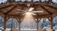 winter gazebo fan placement