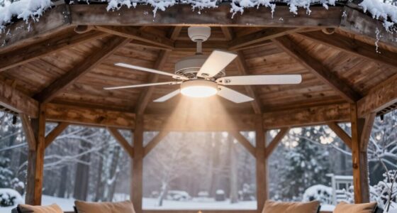 winter gazebo fan placement
