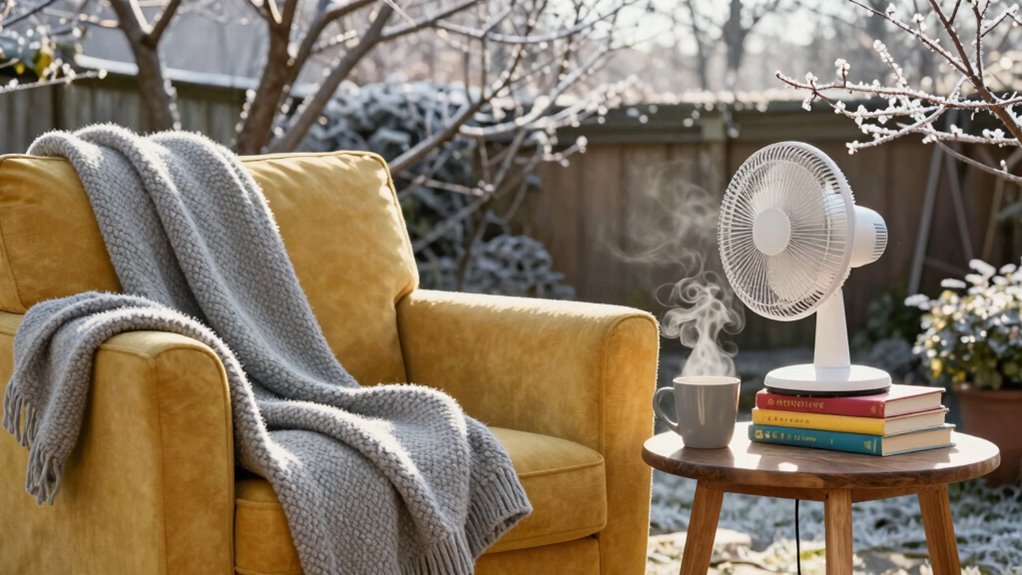 winter outdoor reading fans