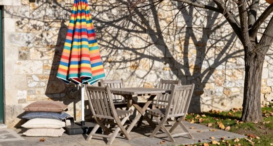 winter patio furniture arrangement