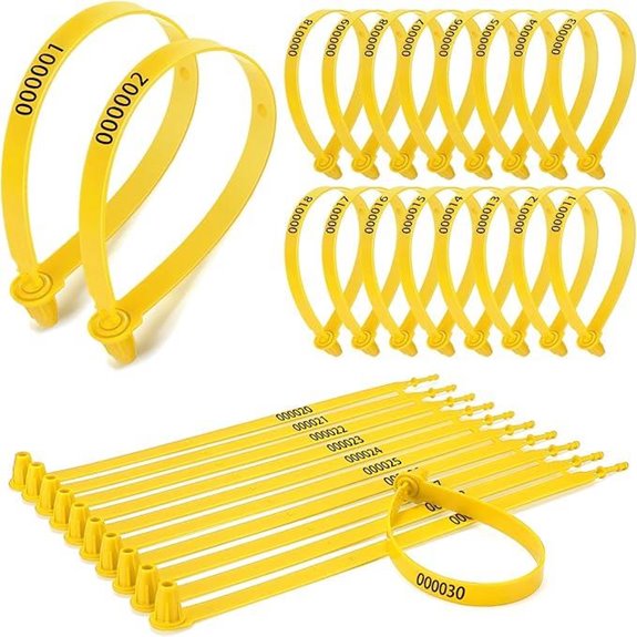 2000 Pcs Yellow Plastic Cargo Seals and Locks