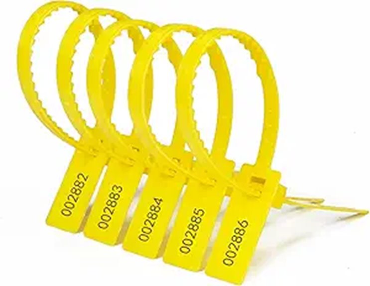 HD Yellow Self-Locking Tamper-Evident Shipping Seals (100 pcs)