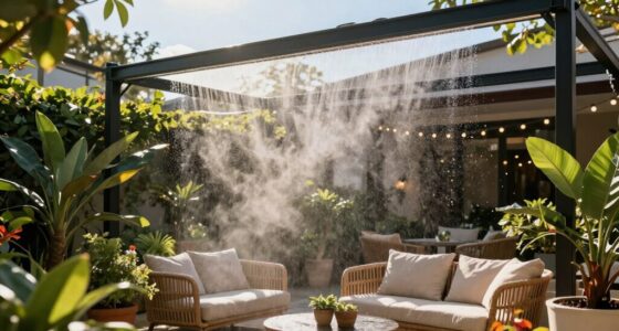 cooling outdoor entertaining areas