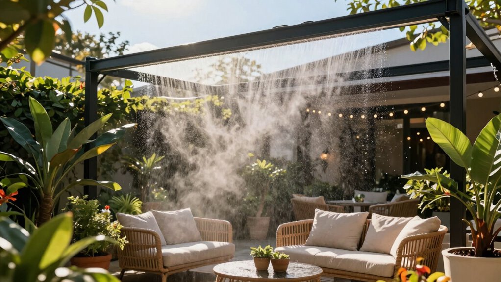 cooling outdoor entertaining areas