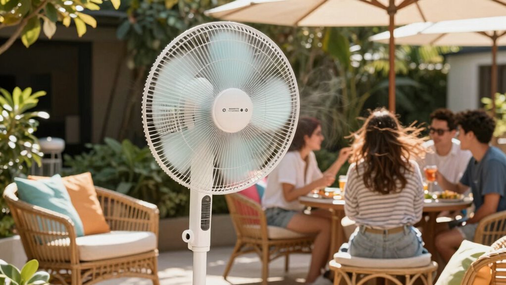 fan size impacts outdoor comfort