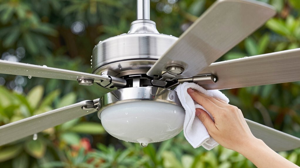 gentle cleaning for outdoor fans