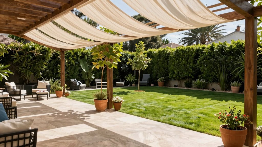 harmonious shaded outdoor living