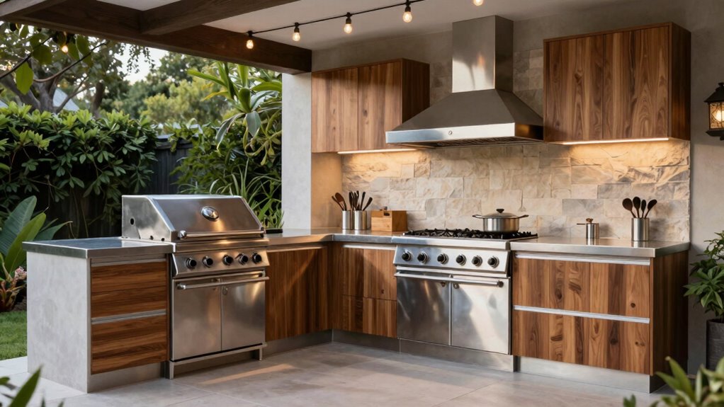 high end outdoor kitchen features