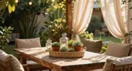 inviting outdoor relaxation space