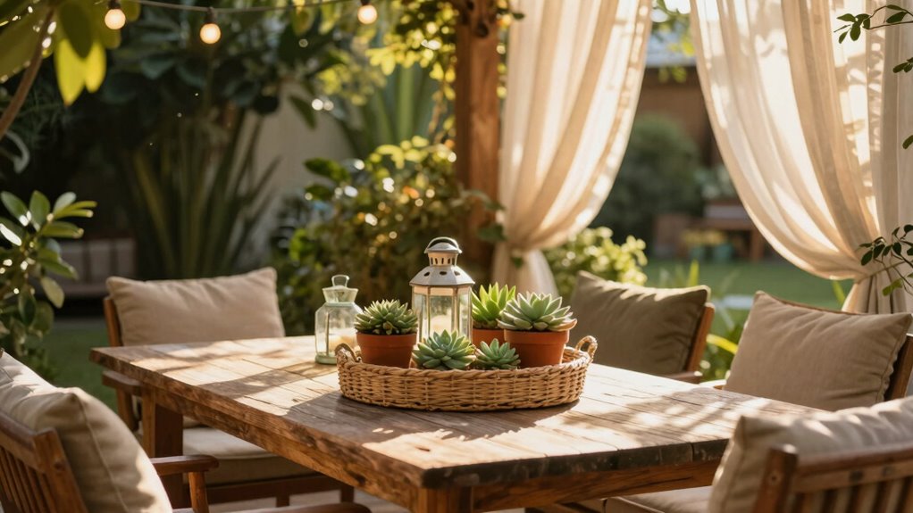 inviting outdoor relaxation space