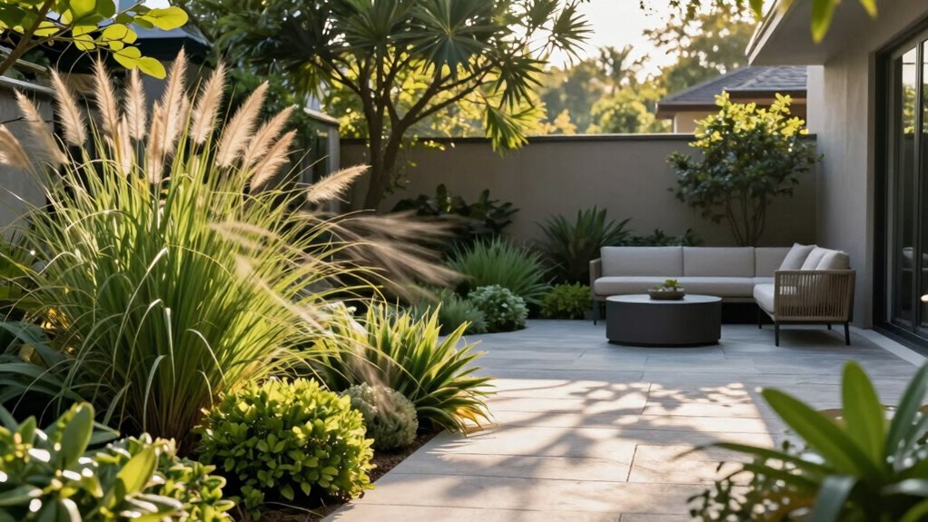 landscaping enhances patio airflow