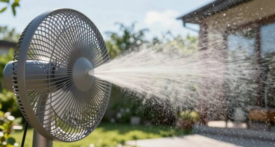 misting fans cool efficiently