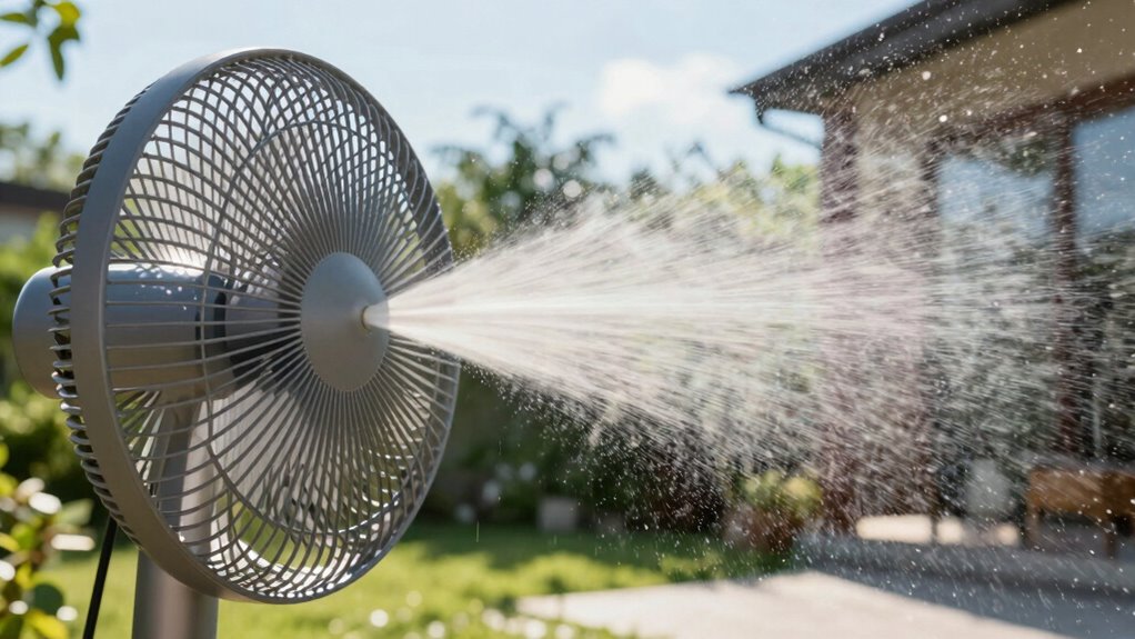 misting fans cool efficiently