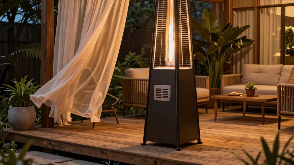 optimal outdoor heater placement