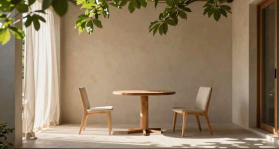 serene airy clutter free patio