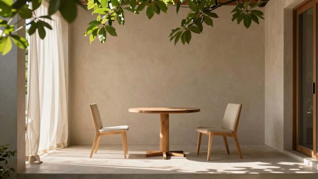 serene airy clutter free patio