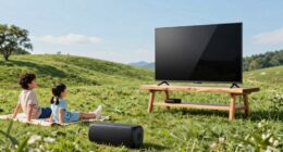 sound placement enhances outdoor viewing