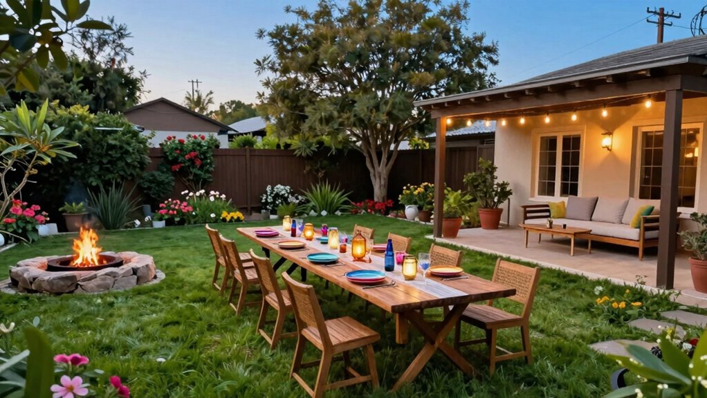 spread out outdoor seating