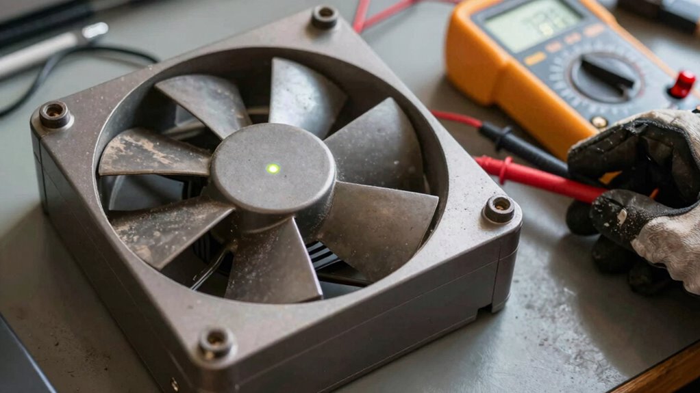 troubleshoot battery fan issues