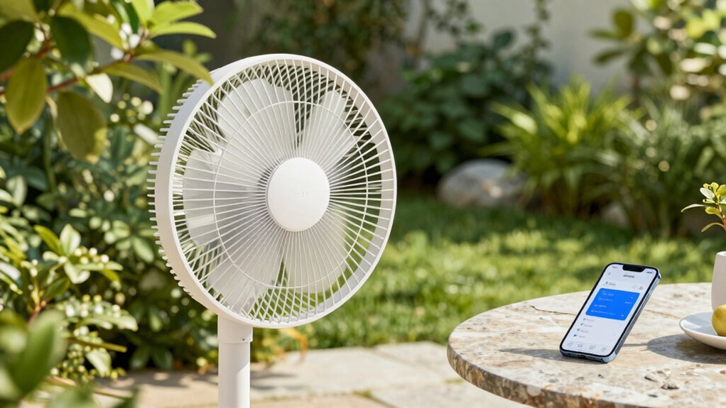voice controlled weather resistant outdoor fan
