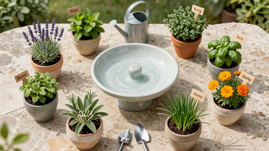 Plant These 8 Herbs Around Your Bird Bath to Encourage More Birds and Deter Pests