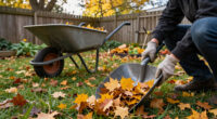 Raking Leaves Is My Least Favorite Fall Garden Job, But This Clever Scoop Clears A Whole Patio In Just A Few Swipes