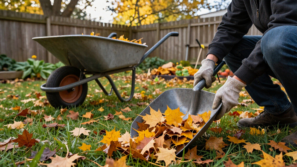 Raking Leaves Is My Least Favorite Fall Garden Job, But This Clever Scoop Clears A Whole Patio In Just A Few Swipes